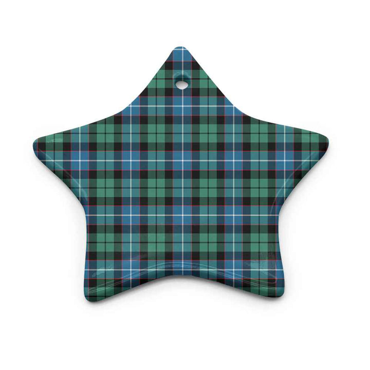 Scottish Galbraith Ancient Clan Tartan Ceramic Ornament Star Shape Tartan Plaid