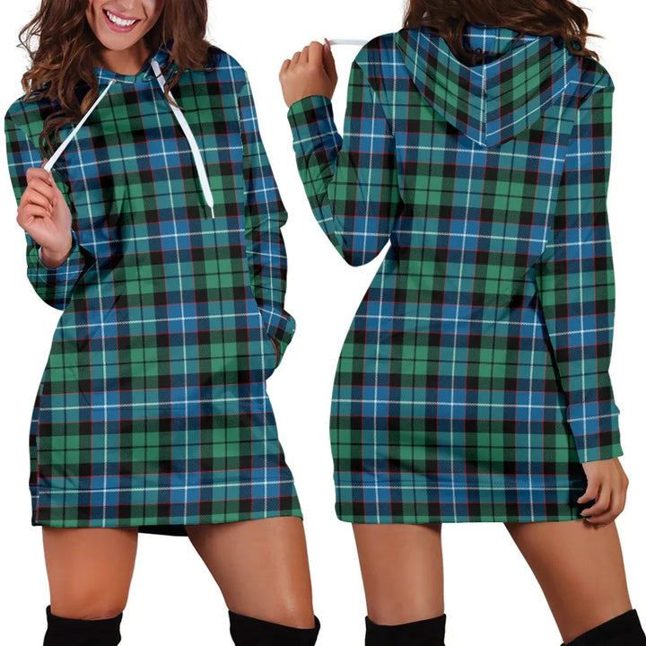 Scottish Galbraith Ancient Clan Tartan Hoodie Dress