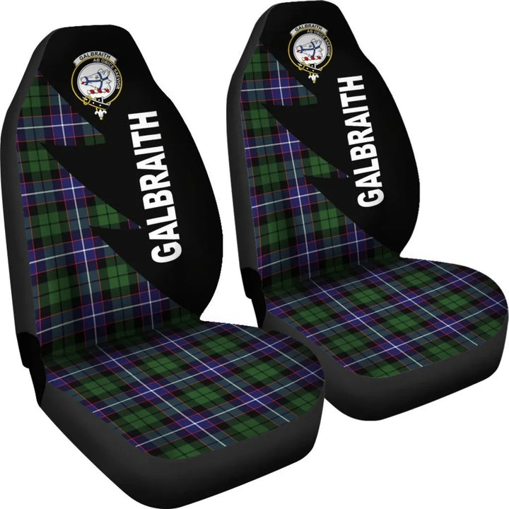 Scottish Galbraith Clan Crest Tartan Car Seat Covers - Flash Style 4