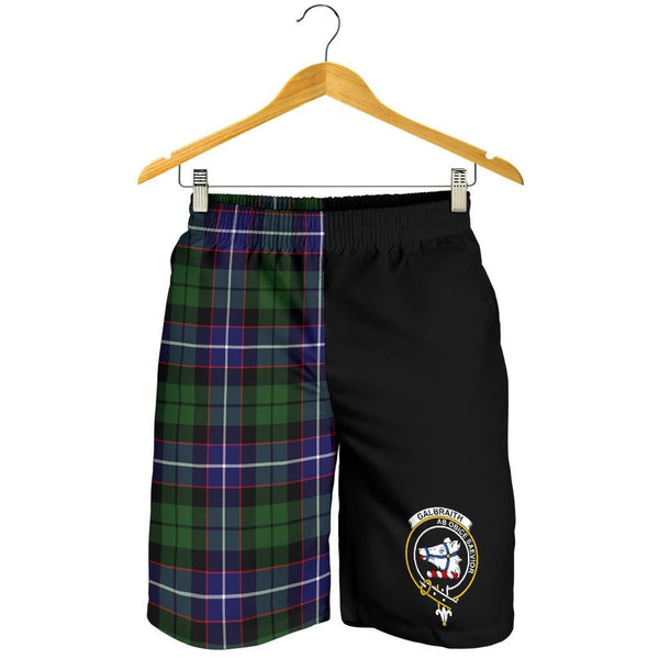 Scottish Galbraith Clan Crest Tartan Half of Me Men's Shorts