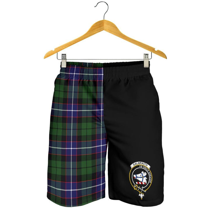 Scottish Galbraith Clan Crest Tartan Half of Me Men's Shorts