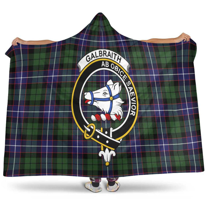 Scottish Galbraith Clan Crest Tartan Hooded Blanket Tartan Plaid 1