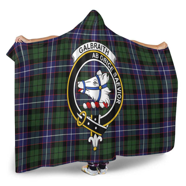 Scottish Galbraith Clan Crest Tartan Hooded Blanket Tartan Plaid 2