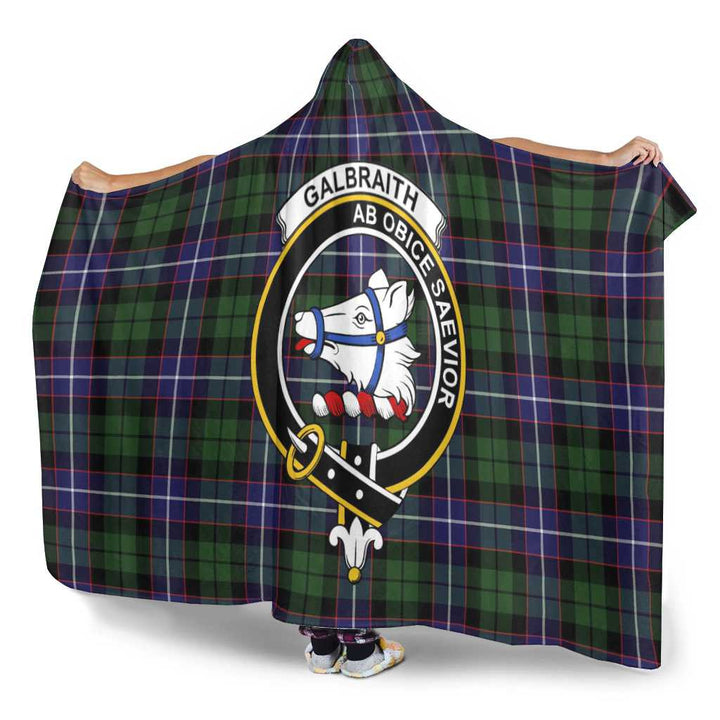 Scottish Galbraith Clan Crest Tartan Hooded Blanket Tartan Plaid 3