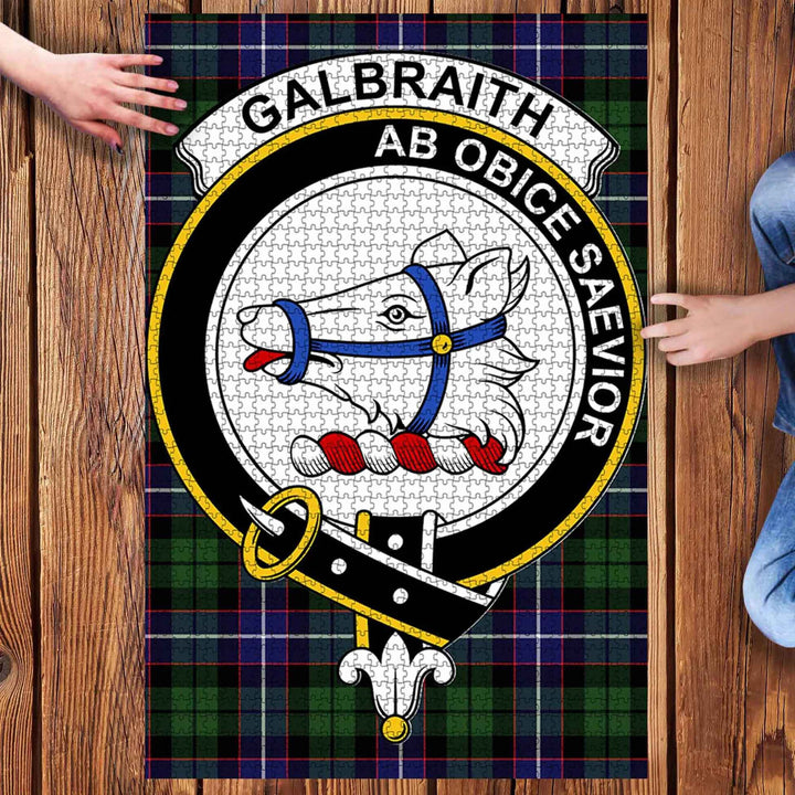 Scottish Galbraith Clan Crest Tartan Jigsaw Puzzle 3
