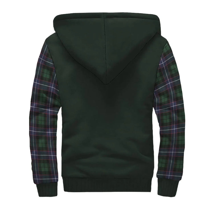 Scottish Galbraith Clan Crest Tartan Plaid Sleeve Sherpa Hoodie