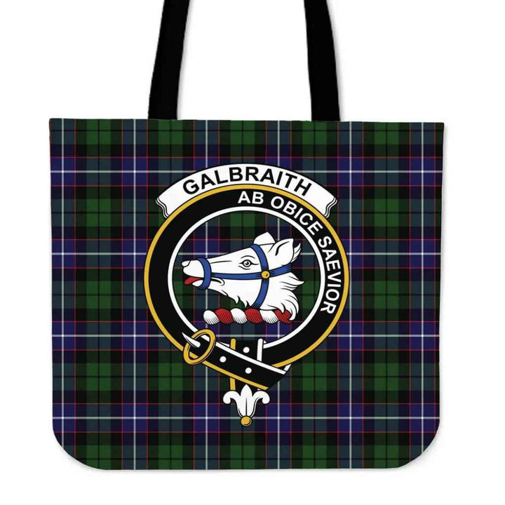 Scottish Galbraith Modern Clan Crest Tartan Tote Bag Tartan Plaid