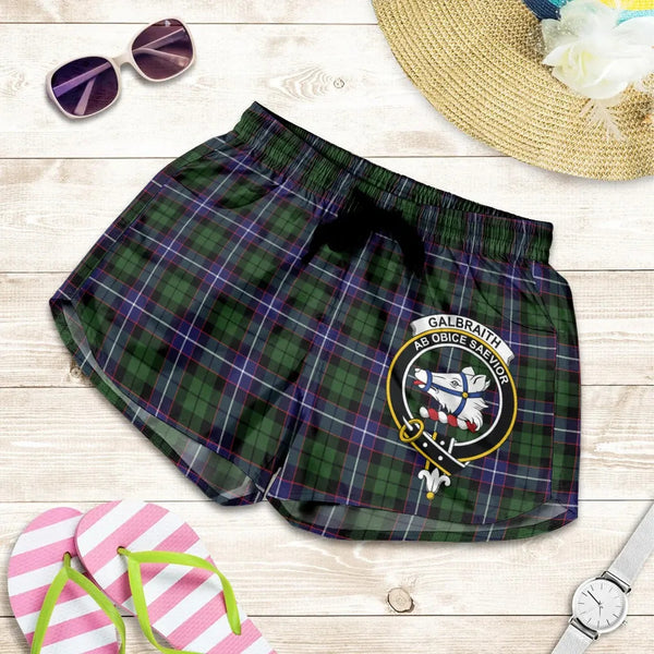 Scottish Galbraith Modern Clan Crest Tartan Women Shorts