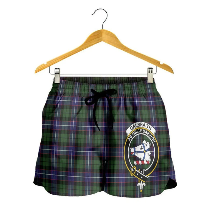 Scottish Galbraith Modern Clan Crest Tartan Women Shorts