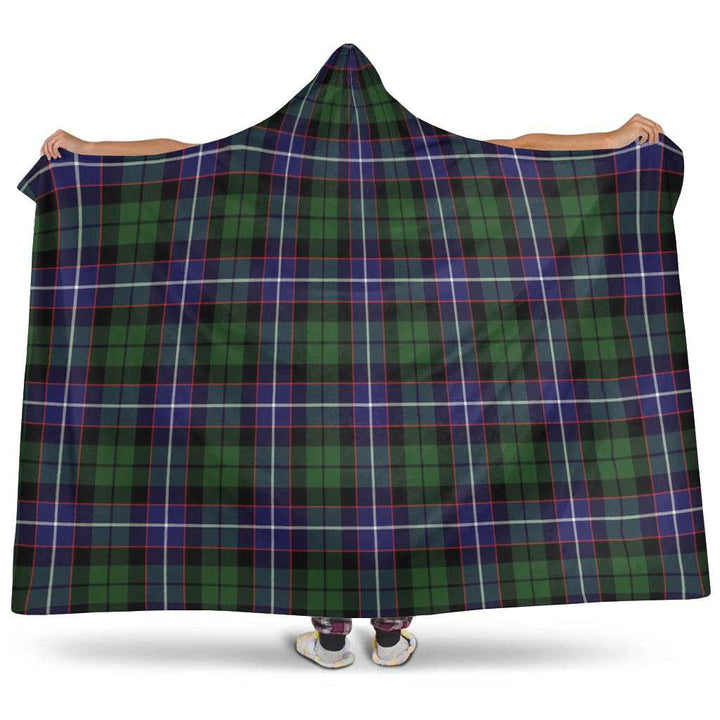 Scottish Galbraith Modern Clan Tartan Hooded Blanket Tartan Plaid 1