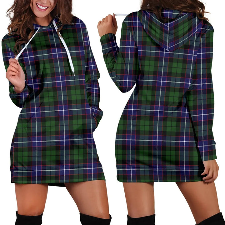 Scottish Galbraith Modern Clan Tartan Hoodie Dress