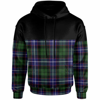 Scottish Galbraith Modern Clan Tartan Hoodie - Horizontal Style Front Side Tartan Plaid
