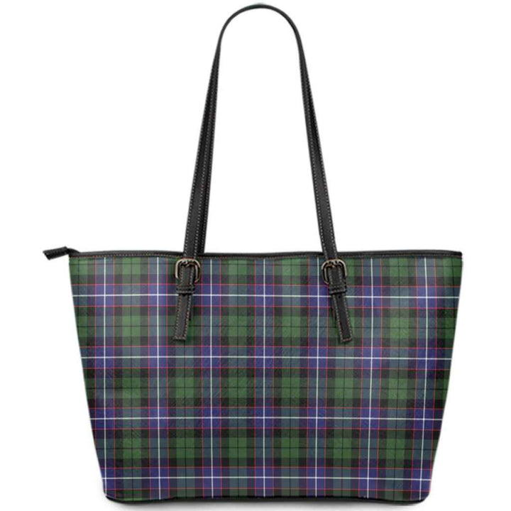 Scottish Galbraith Modern Clan Tartan Leather Tote Tartan Plaid