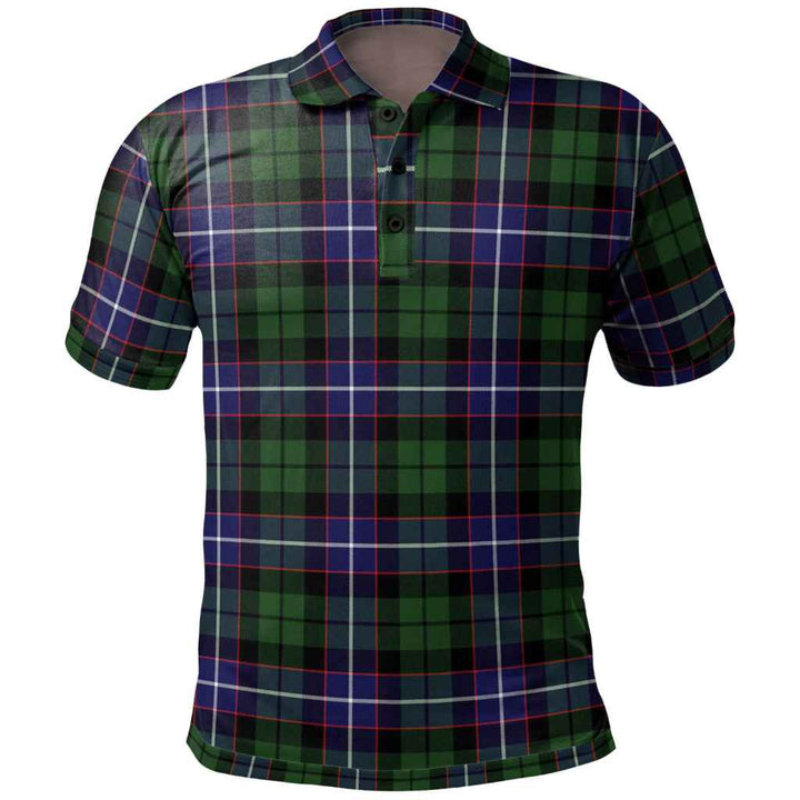 Scottish Galbraith Modern Clan Tartan Polo Shirt Front Side Tartan Plaid