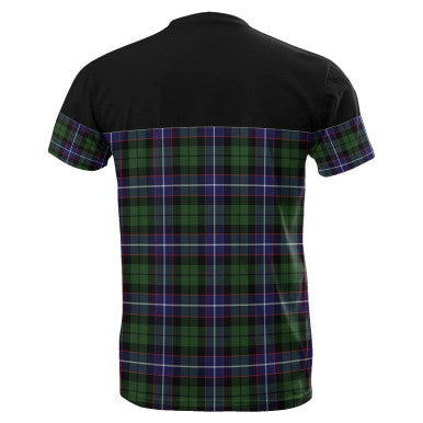 Scottish Galbraith Modern Clan Tartan T-Shirt Horizontal Style Back Side Tartan Plaid