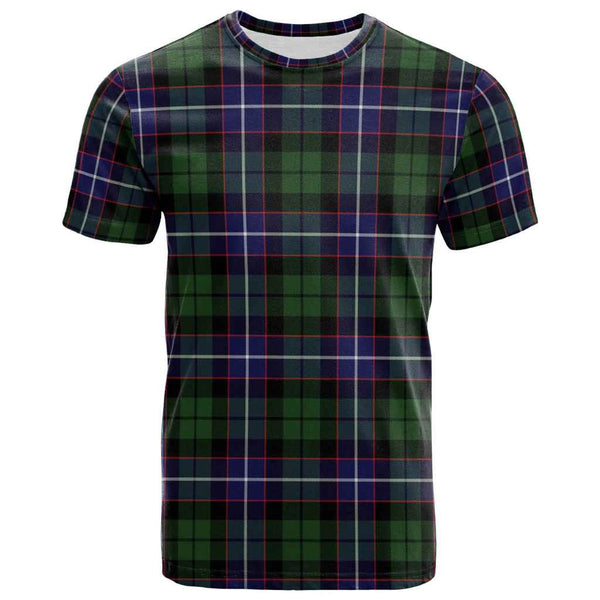 Scottish Galbraith Modern Clan Tartan T-Shirt Front Side Tartan Plaid