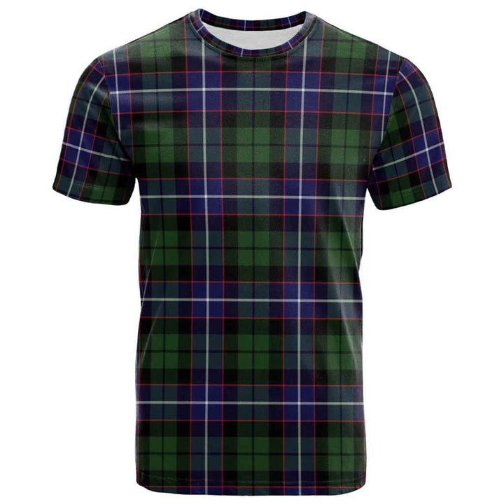 Scottish Galbraith Modern Clan Tartan T-Shirt Front Side Tartan Plaid