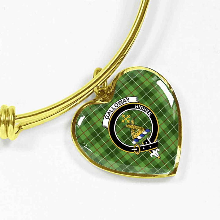 Scottish Galloway Clan Crest Tartan Bangle Heart Tartan Plaid 2
