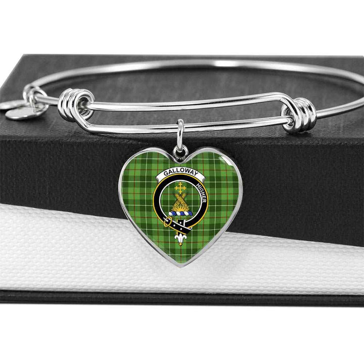 Scottish Galloway Clan Crest Tartan Bangle Heart Tartan Plaid 5