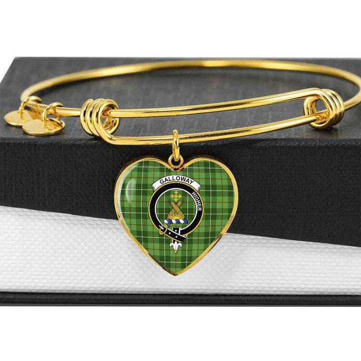 Scottish Galloway Clan Crest Tartan Bangle Heart Tartan Plaid 6