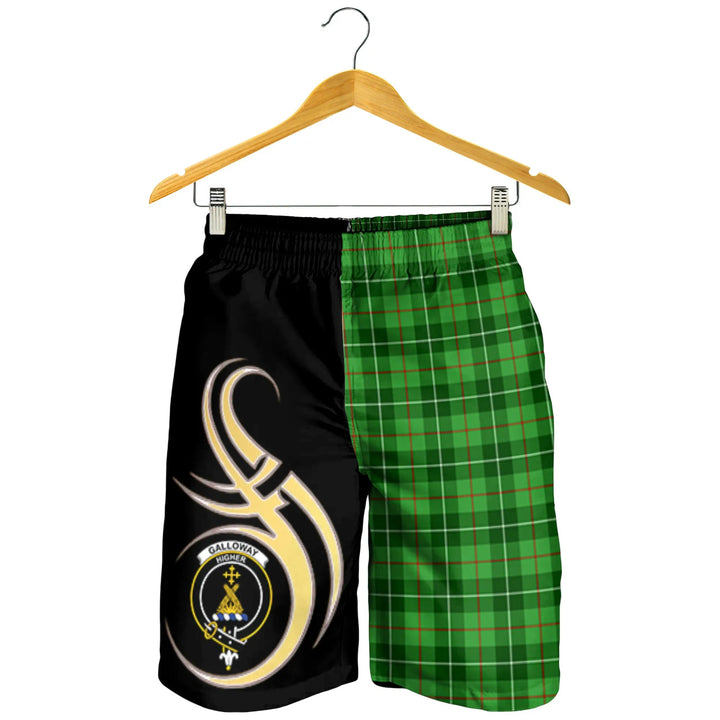 Scottish Galloway Clan Crest Tartan Believe in Me Men's Shorts