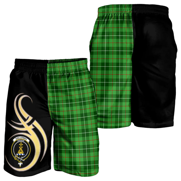 Scottish Galloway Clan Crest Tartan Believe in Me Men's Shorts