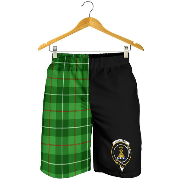 Scottish Galloway Clan Crest Tartan Half of Me Men's Shorts