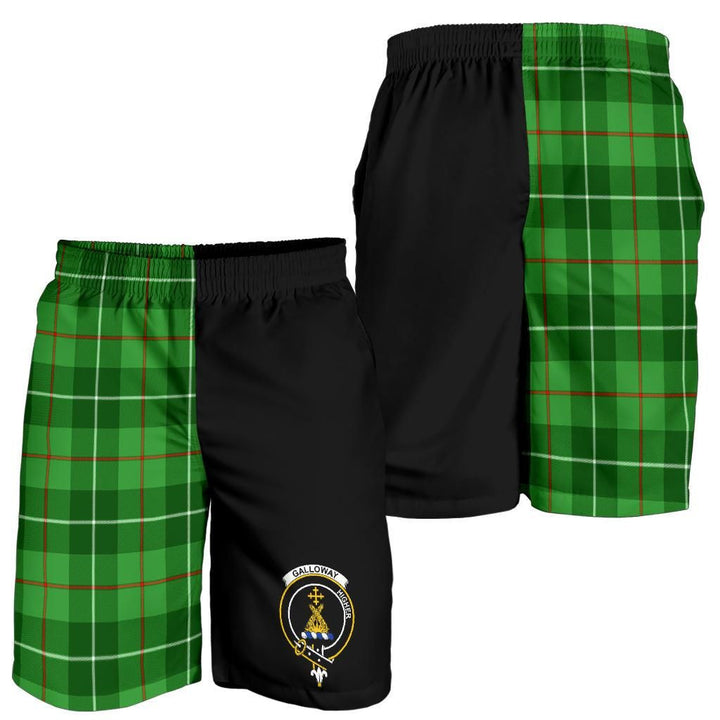 Scottish Galloway Clan Crest Tartan Half of Me Men's Shorts