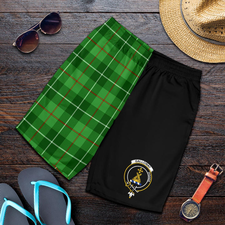 Scottish Galloway Clan Crest Tartan Half of Me Men's Shorts