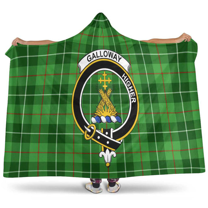Scottish Galloway Clan Crest Tartan Hooded Blanket Tartan Plaid 1
