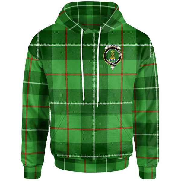 Scottish Galloway Clan Crest Tartan Hoodie Front Side Tartan Plaid