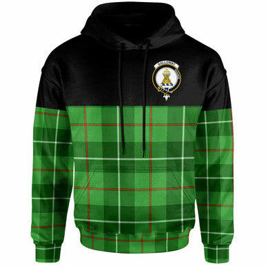 Scottish Galloway Clan Crest Tartan Hoodie - Horizontal Style Front Side Tartan Plaid