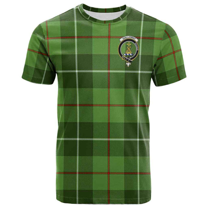 Scottish Galloway Clan Crest Tartan T-Shirt Front Side Tartan Plaid