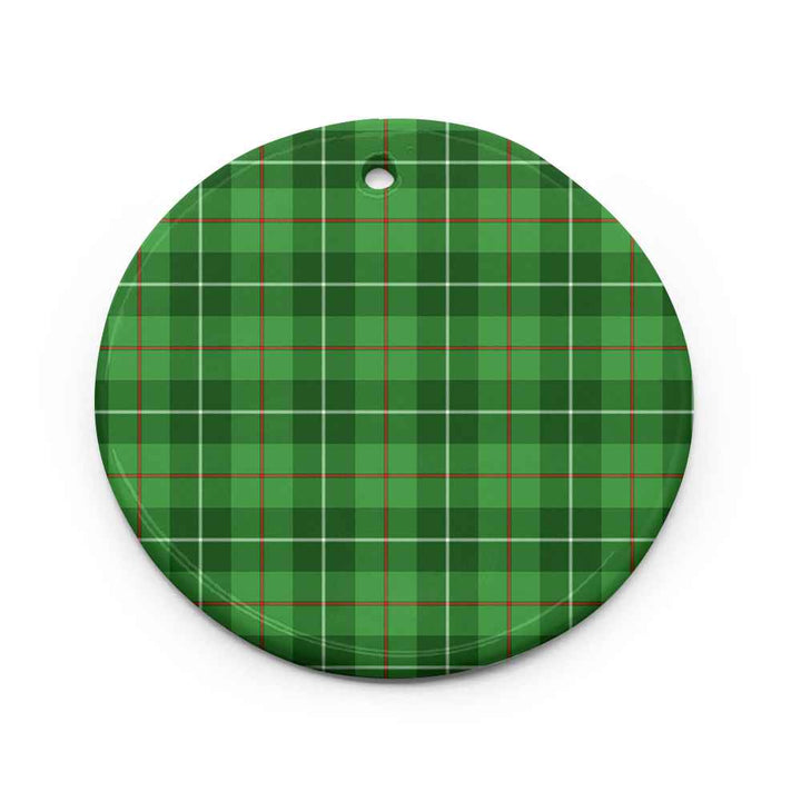 Scottish Galloway District Clan Tartan Ceramic Ornament Circle Shape Tartan Plaid