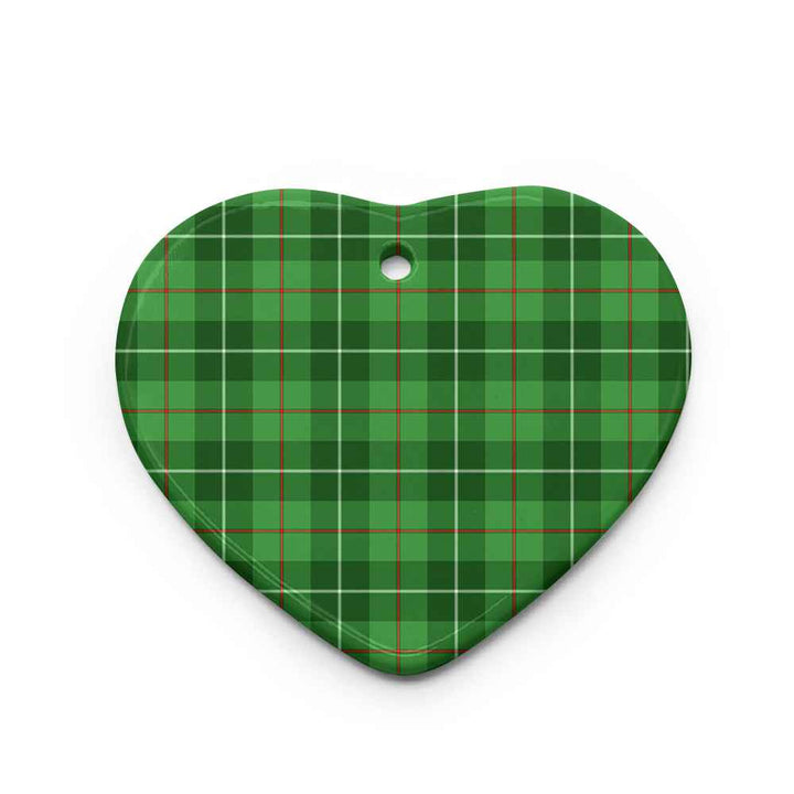 Scottish Galloway District Clan Tartan Ceramic Ornament Heart Shape Tartan Plaid