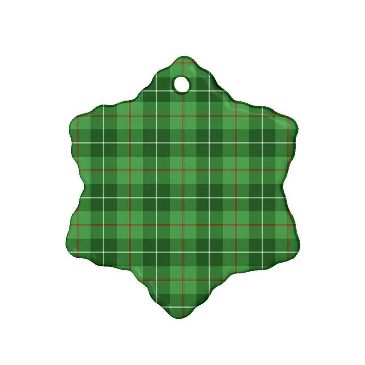 Scottish Galloway District Clan Tartan Ceramic Ornament Snow Flake Shape Tartan Plaid