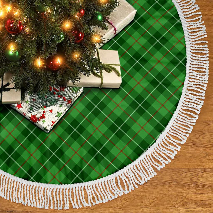 Scottish Galloway District Clan Tartan Christmas Tree Skirt Tassels 2 Tartan Plaid