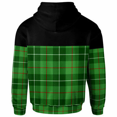 Scottish Galloway District Clan Tartan Hoodie - Horizontal Style Back Side Tartan Plaid