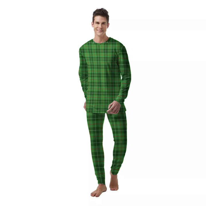 Scottish Galloway District Clan Tartan Pajama Set  Men Front Side Tartan Plaid