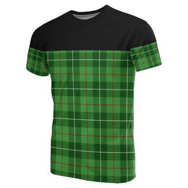 Scottish Galloway District Clan Tartan T-Shirt Horizontal Style Front Side Tartan Plaid