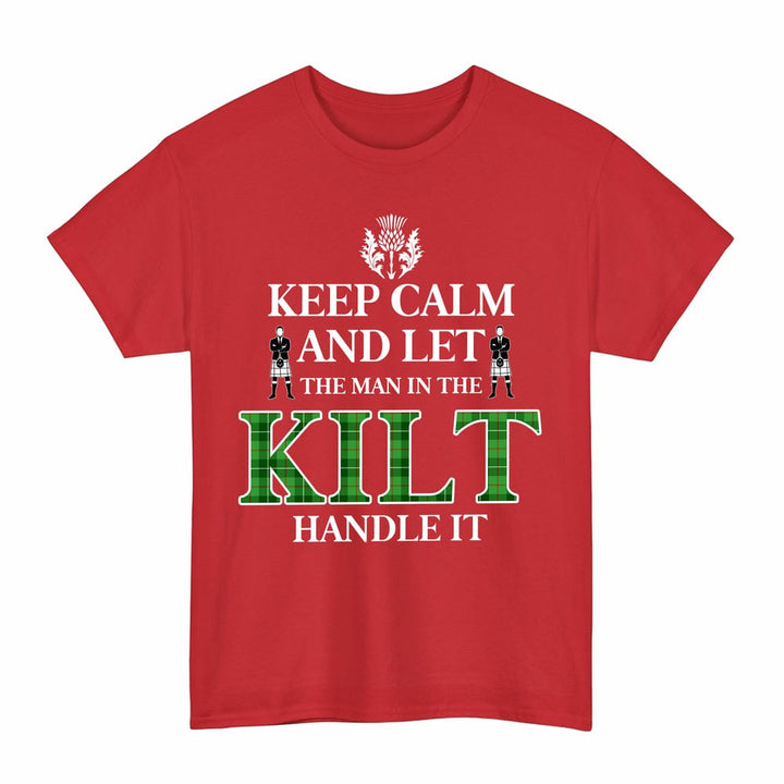 Scottish Galloway District Clan Tartan T-Shirt - Keep Calm Tartan Plaid Red Color