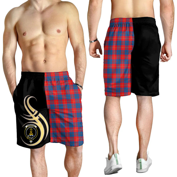 Scottish Galloway Red Clan Crest Tartan Believe in Me Men's Shorts