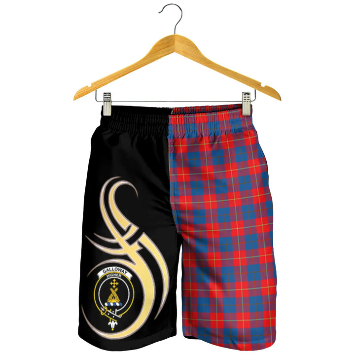 Scottish Galloway Red Clan Crest Tartan Believe in Me Men's Shorts