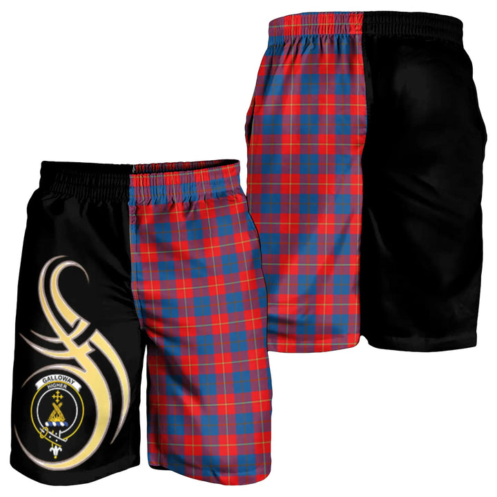 Scottish Galloway Red Clan Crest Tartan Believe in Me Men's Shorts