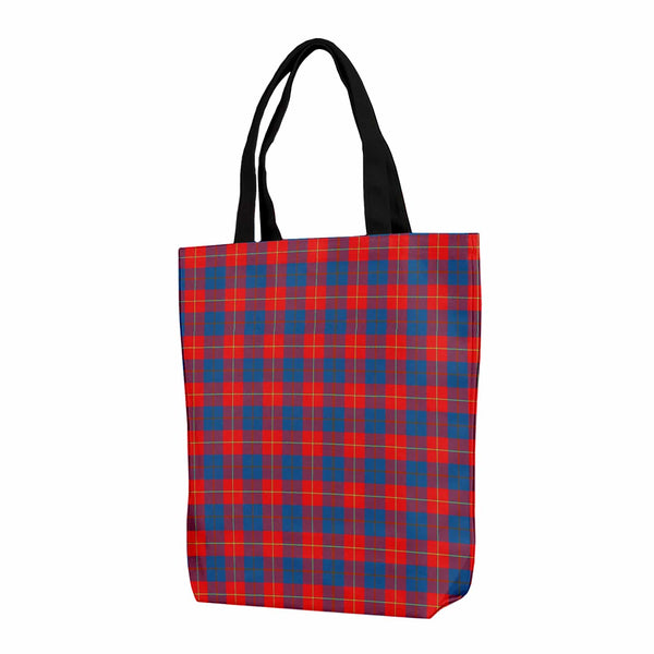 Scottish Galloway Red Clan Tartan Canvas Bag With Shoulder Strap Tartan Plaid 1