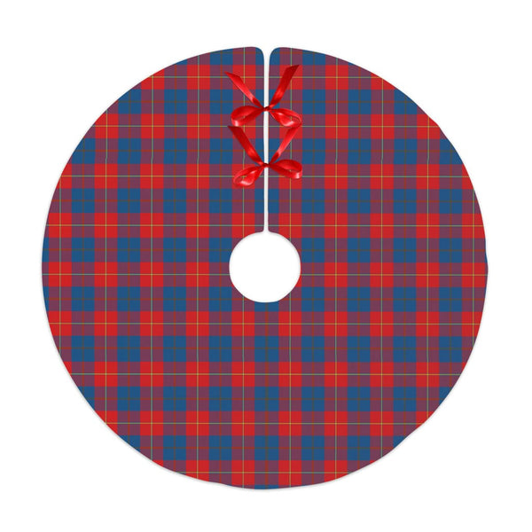 Scottish Galloway Red Clan Tartan Christmas Tree Skirt No Tassels 1 Tartan Plaid