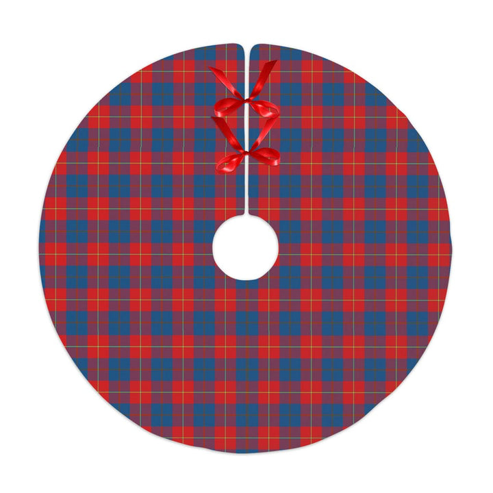 Scottish Galloway Red Clan Tartan Christmas Tree Skirt No Tassels 1 Tartan Plaid