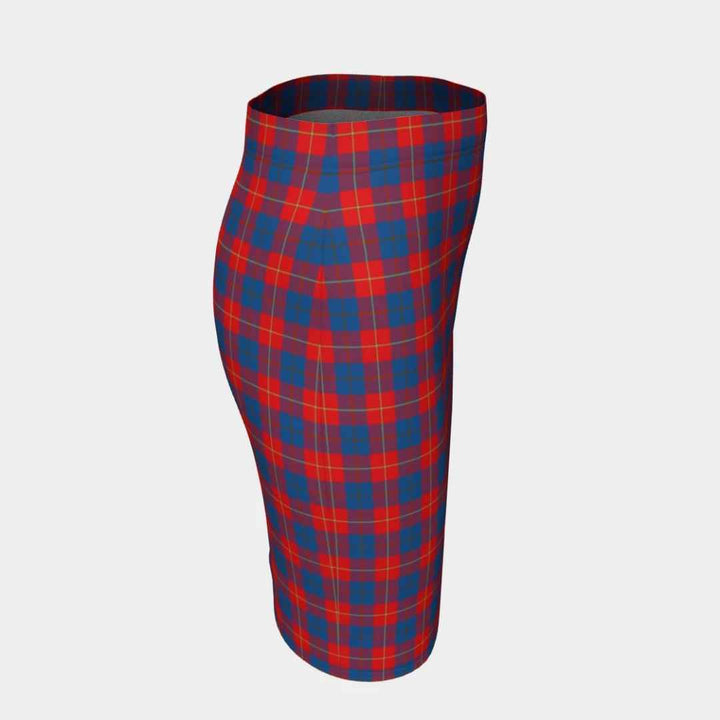 Scottish Galloway Red Clan Tartan Fitted Skirt Tartan Plaid 3