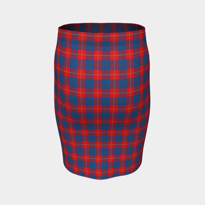 Scottish Galloway Red Clan Tartan Fitted Skirt Tartan Plaid 4