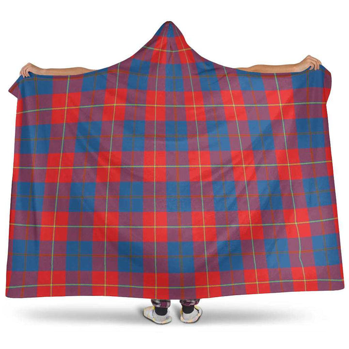 Scottish Galloway Red Clan Tartan Hooded Blanket Tartan Plaid 1